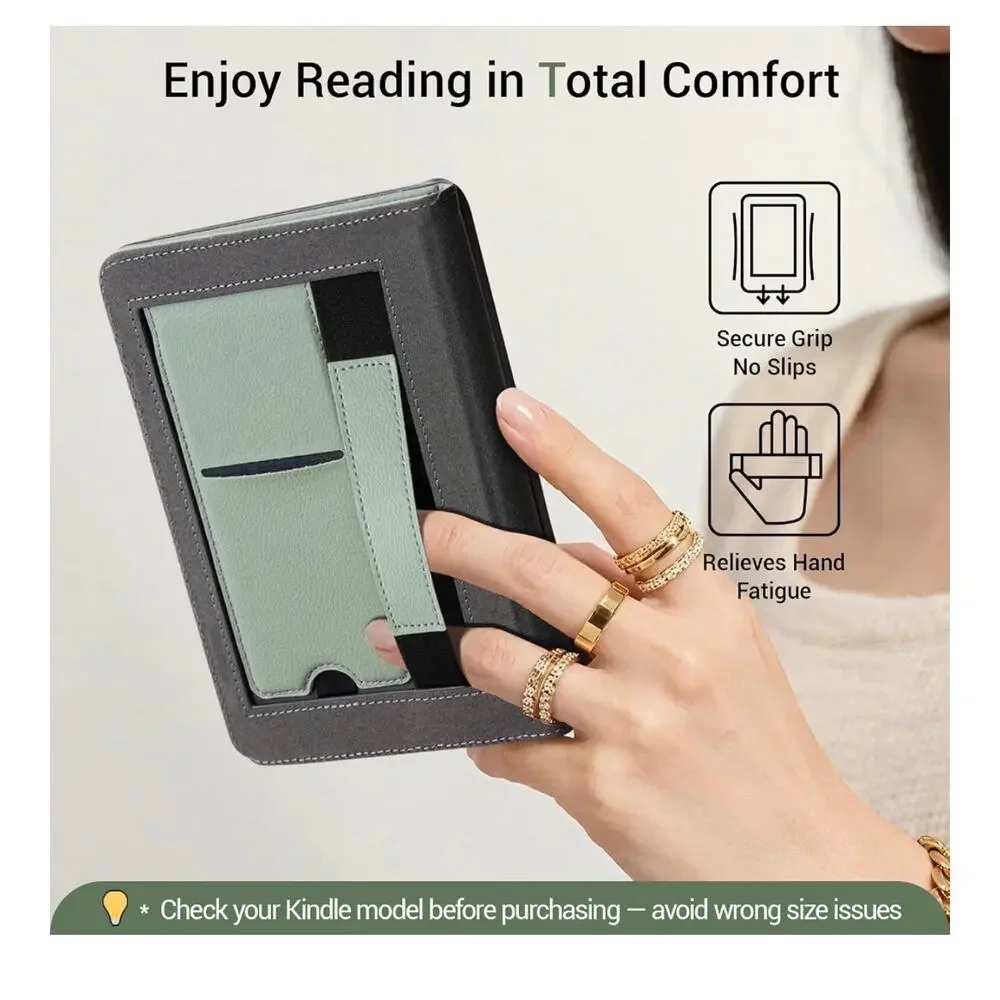 Stand Case for Kindle Paperwhite 12th Gen Sage Hand Strap Hard Shell, Snut Fit